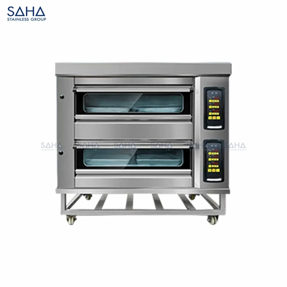 Gas-Deck-Oven-Premium-2-Tiers-4-Trays-240L.jpg SAHA - Gas Deck Oven Premium 2 Tiers 4 Trays 240L – SHDOS2GPT4