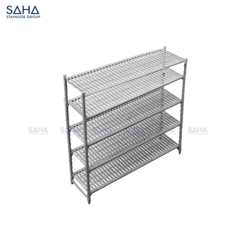 SAHA 5-Tier Adjustable Vented Plastic Shelf SAHA - 5-Tier Adjustable  Vented Plastic Shelf Size 91*61*180 CM   – SHSSS3VV9161A