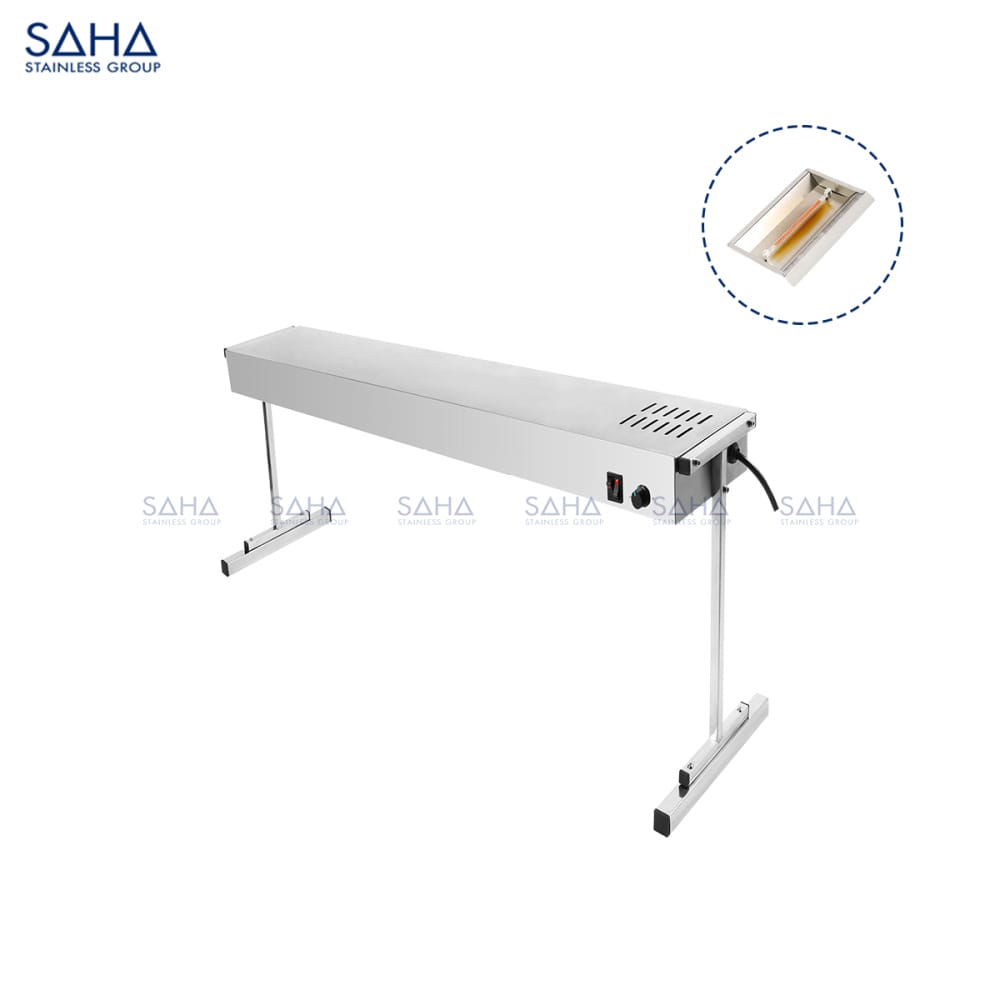 SHFHS3LL120T SAHA – Food Heat Lamp 120 Cm with Light and T Leg - 1500 W – SHFHS3LL120T