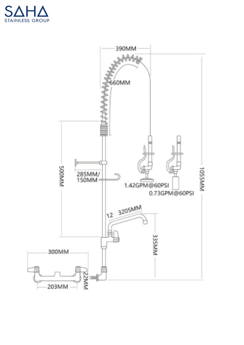 SHPRS1WNY อุปกรณ์งานสเตนเลส เคาน์เตอร์และเตาครัวครบวงจร